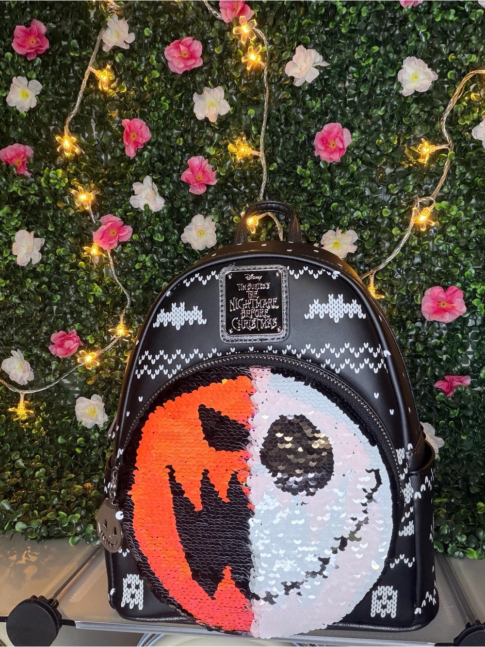 Loungefly The Nightmare Before Christmas Reversible Sequin Mini Backpack